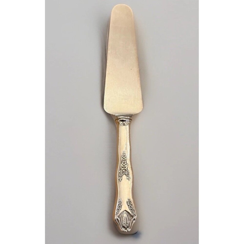 Antique 1915 Sears Roebuck Endicott Pie Cake Server Silver Plate Flatware Floral